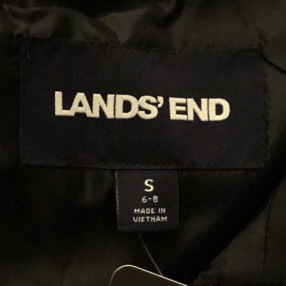 Lands’ End black down puffer vest NWT - Picture 3 of 6